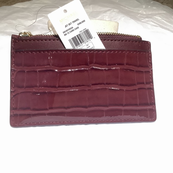 Michael Kors Jet Set Travel, Med TZ card case, OxBlood - Picture 4 of 6